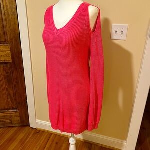 Lovers and Friends “She Can Sweater” in coral/pink - sweater dress - size S
